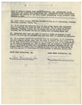 Two 1959 Contracts Signed by Moe Howard -- One 2pp. Signed Twice by Moe Regarding Moulin Rouge Event; Other 1pp. Regarding ''Frances Langford Special'' Signed -- Each Measures 8.5'' x 11'', Very Good